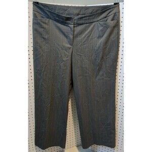 Lane Bryant Women's Dress Pants Size 18 Grey Pinstripe Wide Leg